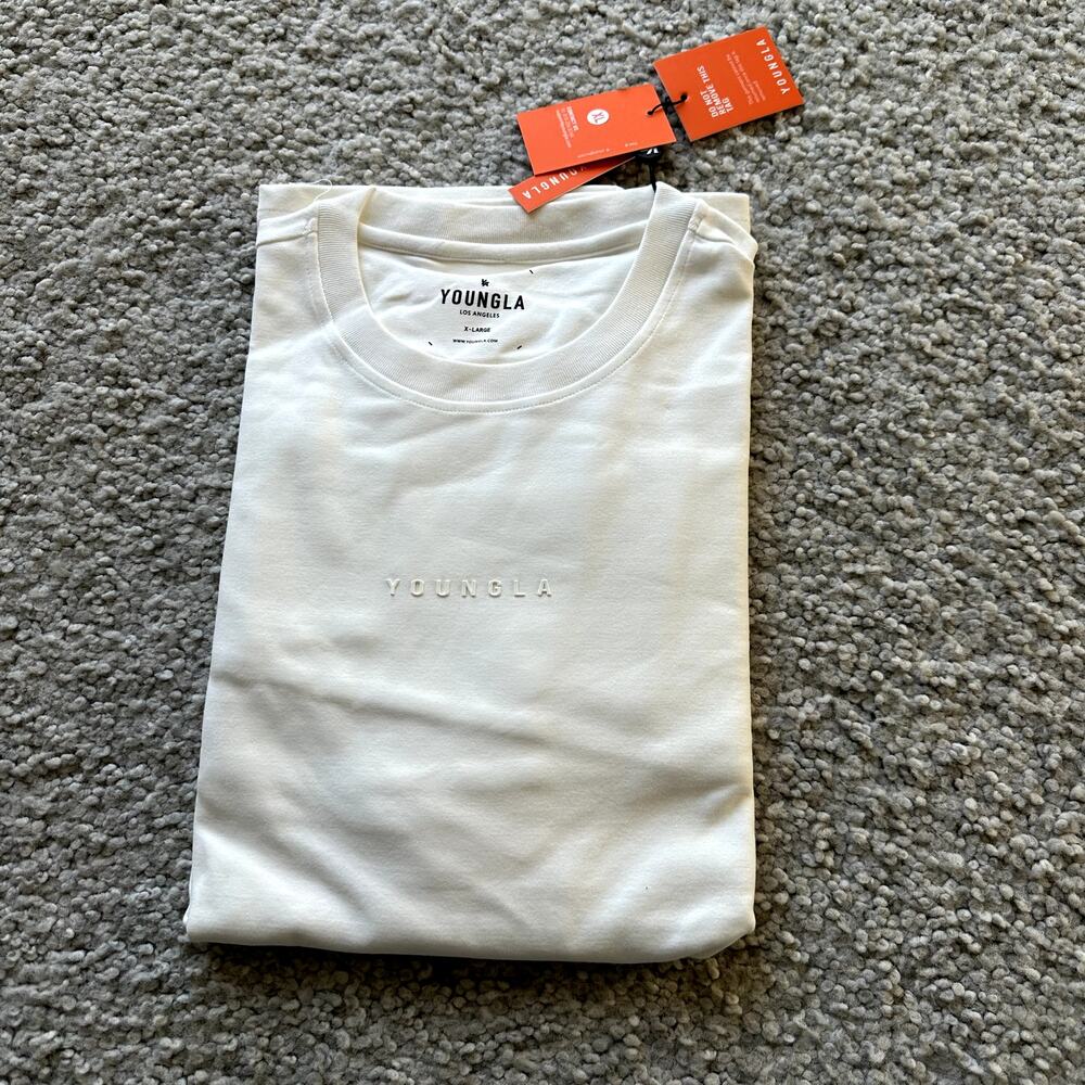 Men's YoungLA Thick#450 CloudFoamLongSleeveCrewNeck, XL, NWT, White - Picture 6 of 6